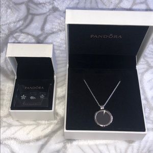 Pandora Locket Necklace with Gems